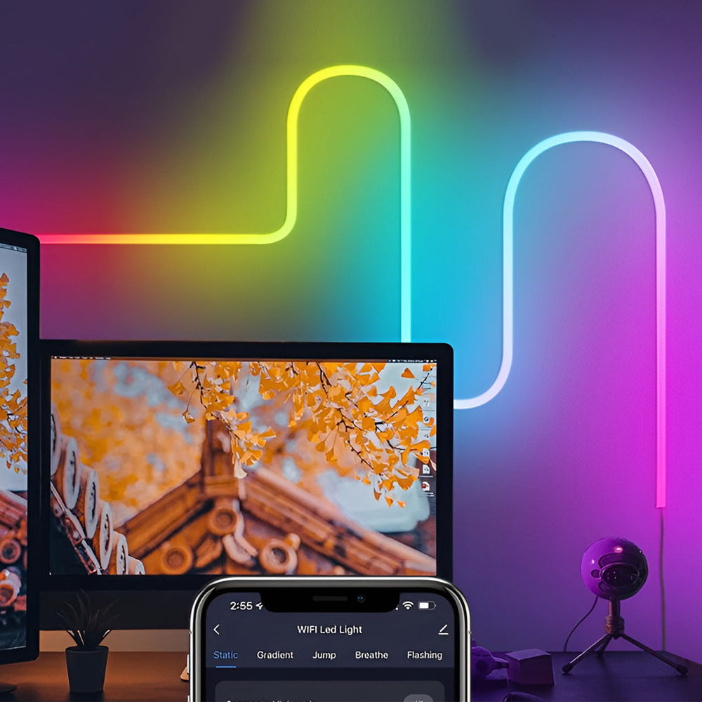 Hexagon Cellular Shaped RGBIC Smart Wall Lamp – Music Sync LED Panels