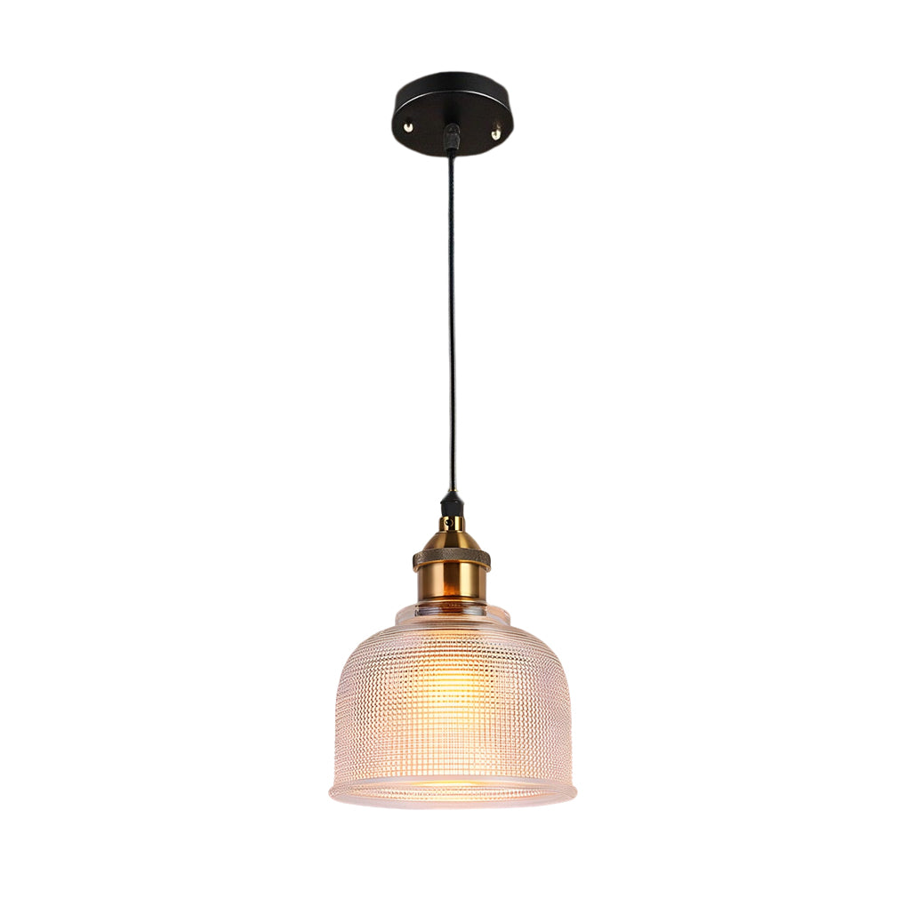 Glass Bowl Shape Electroplated Metal Nordic Creative Pendant Light