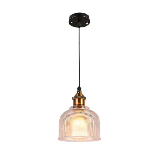 Glass Bowl Shape Electroplated Metal Nordic Creative Pendant Light