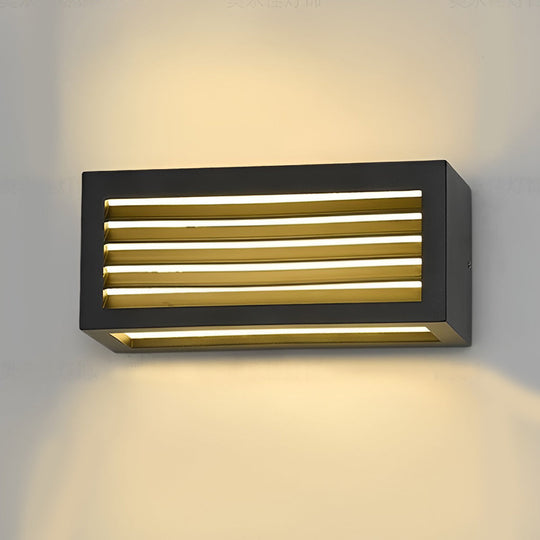 Rectangle Waterproof 12W LED Modern Outdoor Wall Sconce Light