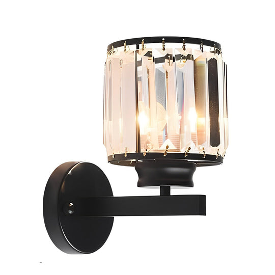 Round Crystal Glass Postmodern LED Wall Lamp