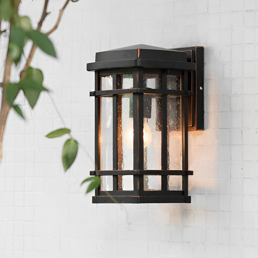 Retro Bubbles Glass Outdoor Wall Light