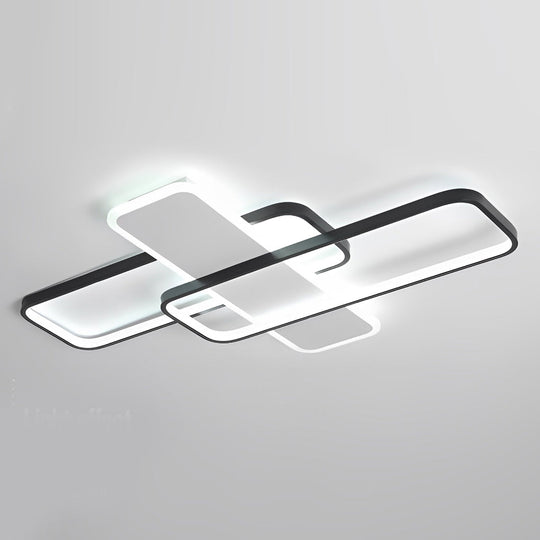 Square Overlapping Stepless Dimming LED Nordic Ceiling Light Chandelier