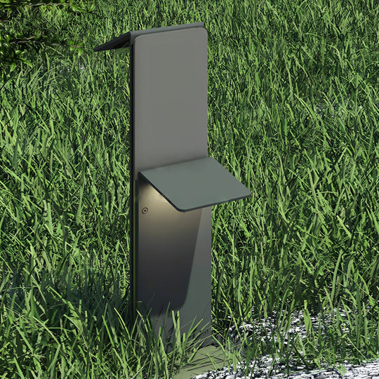 Modern Vertical LED Solar Pathway Lights – Dual Panel Downlighting Design