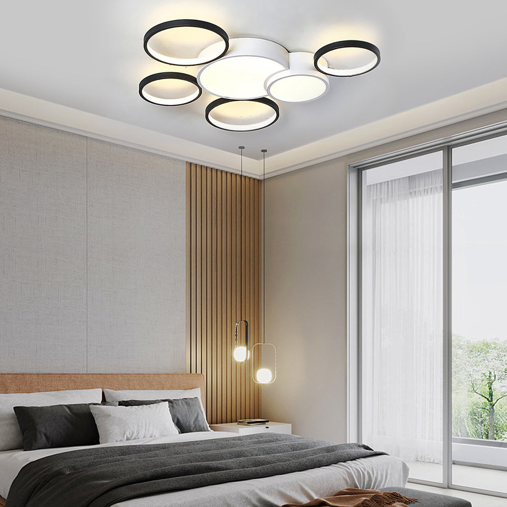 Multiple Circles LED Nordic Ceiling Light Flush Mount Fixture