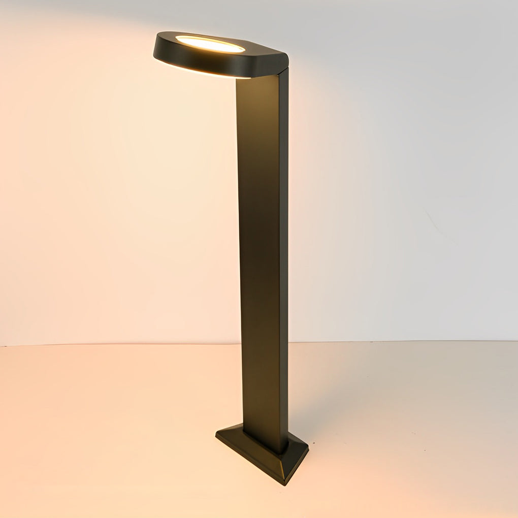 Minimalist Black Aluminum LED Lawn Lamp