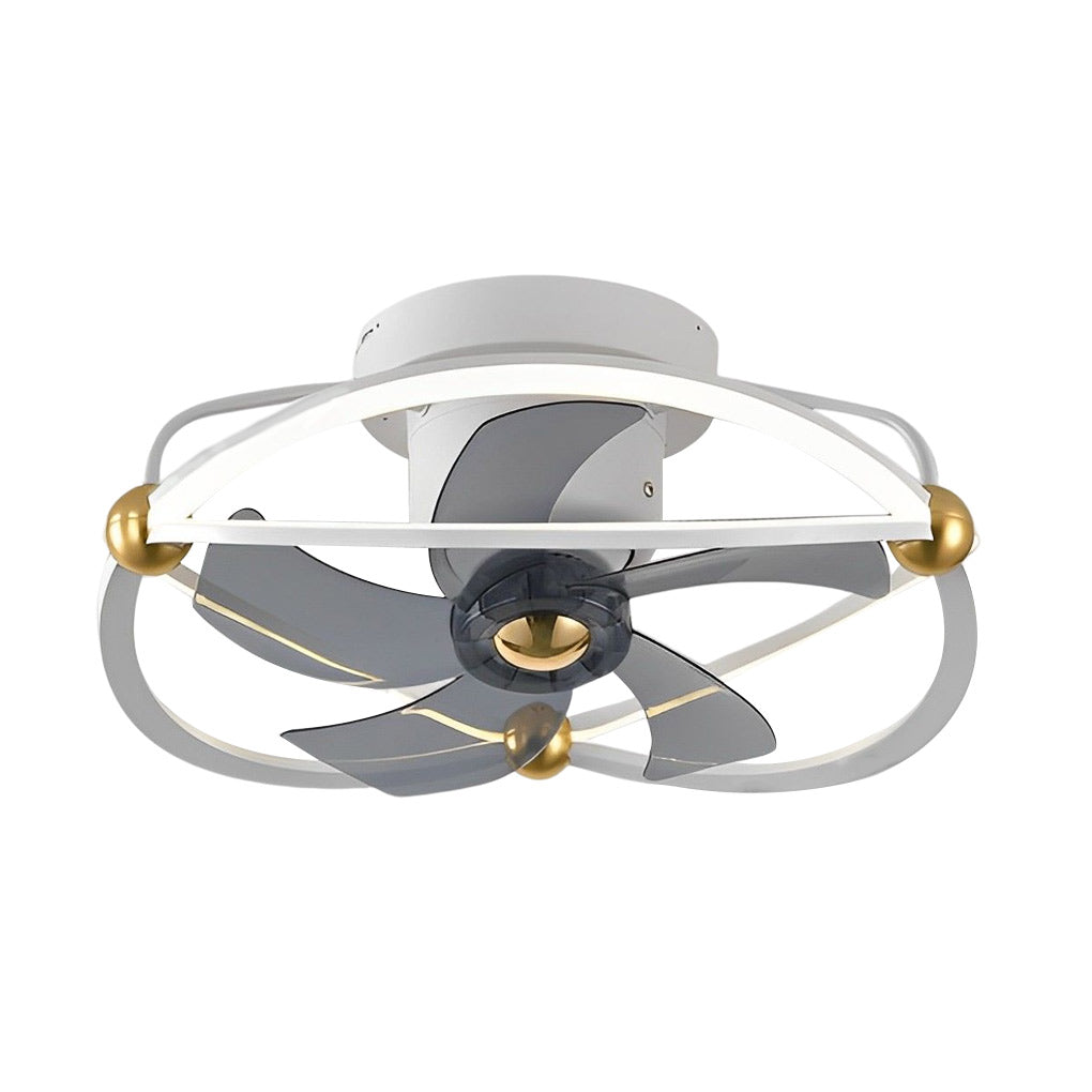 Smart Bladeless Ceiling Fan with Stepless Dimming LED and Remote Control