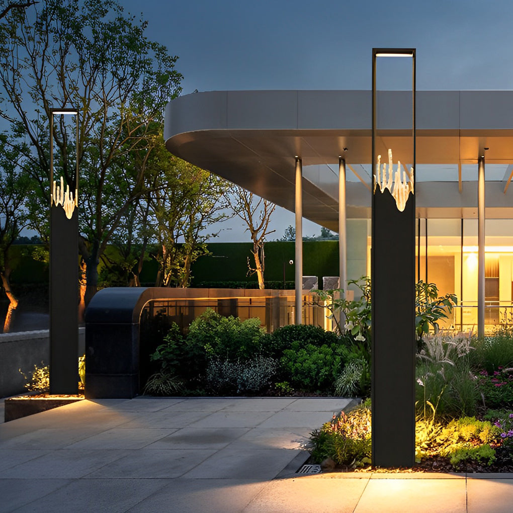 Modern Rectangular Artistic Glass LED Pathway Light