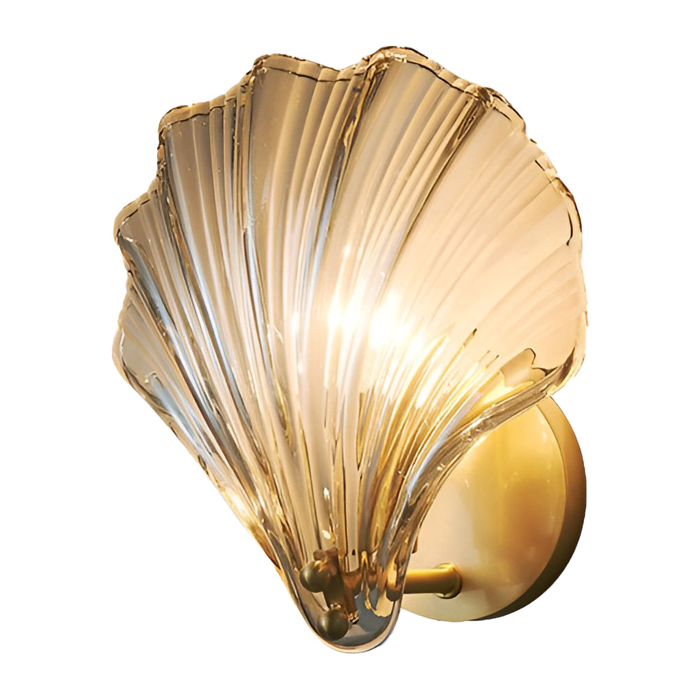 Creative Fan Shaped Glass LED Wall Sconce – 3 Step Dimming