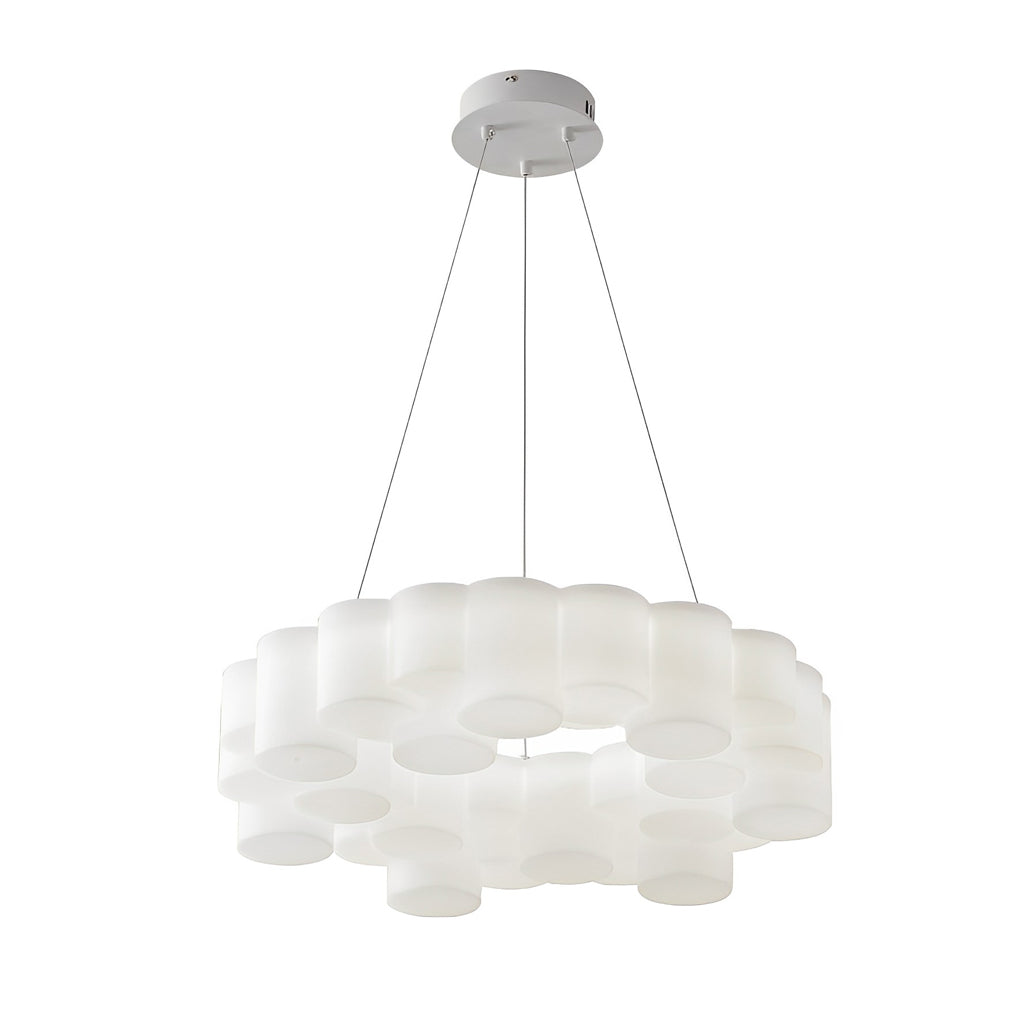 Ring Honeycombs Three-Step Dimming LED White Ins Nordic Chandelier Light
