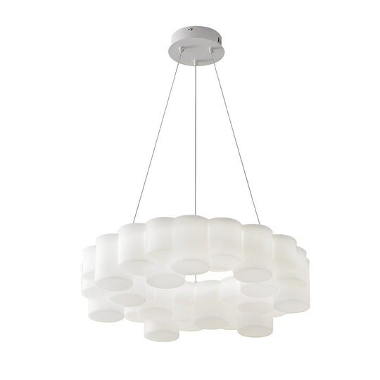 Ring Honeycombs Three-Step Dimming LED White Ins Nordic Chandelier Light