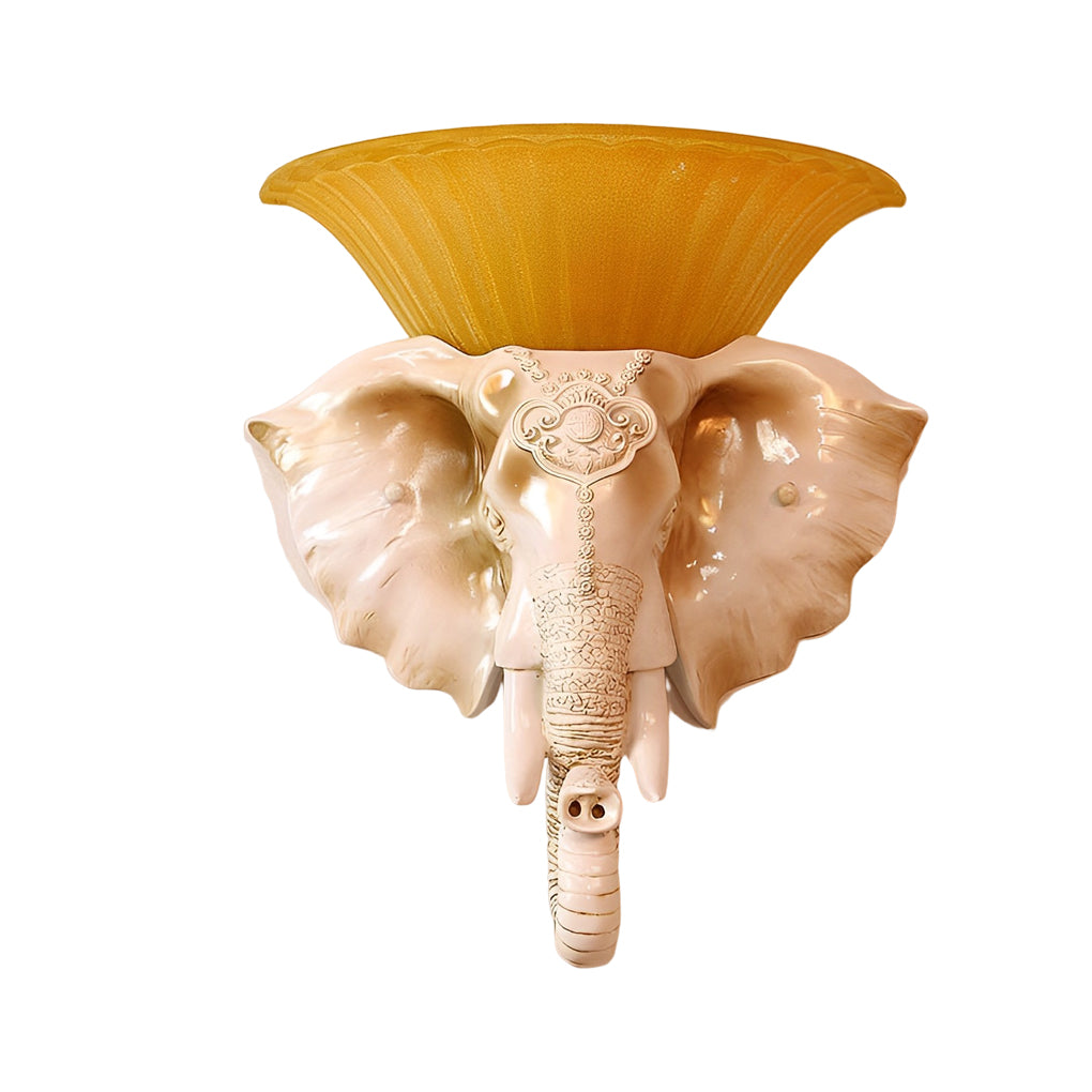 Cartoon Resin Elephant Shape European-Style Wall Lamp