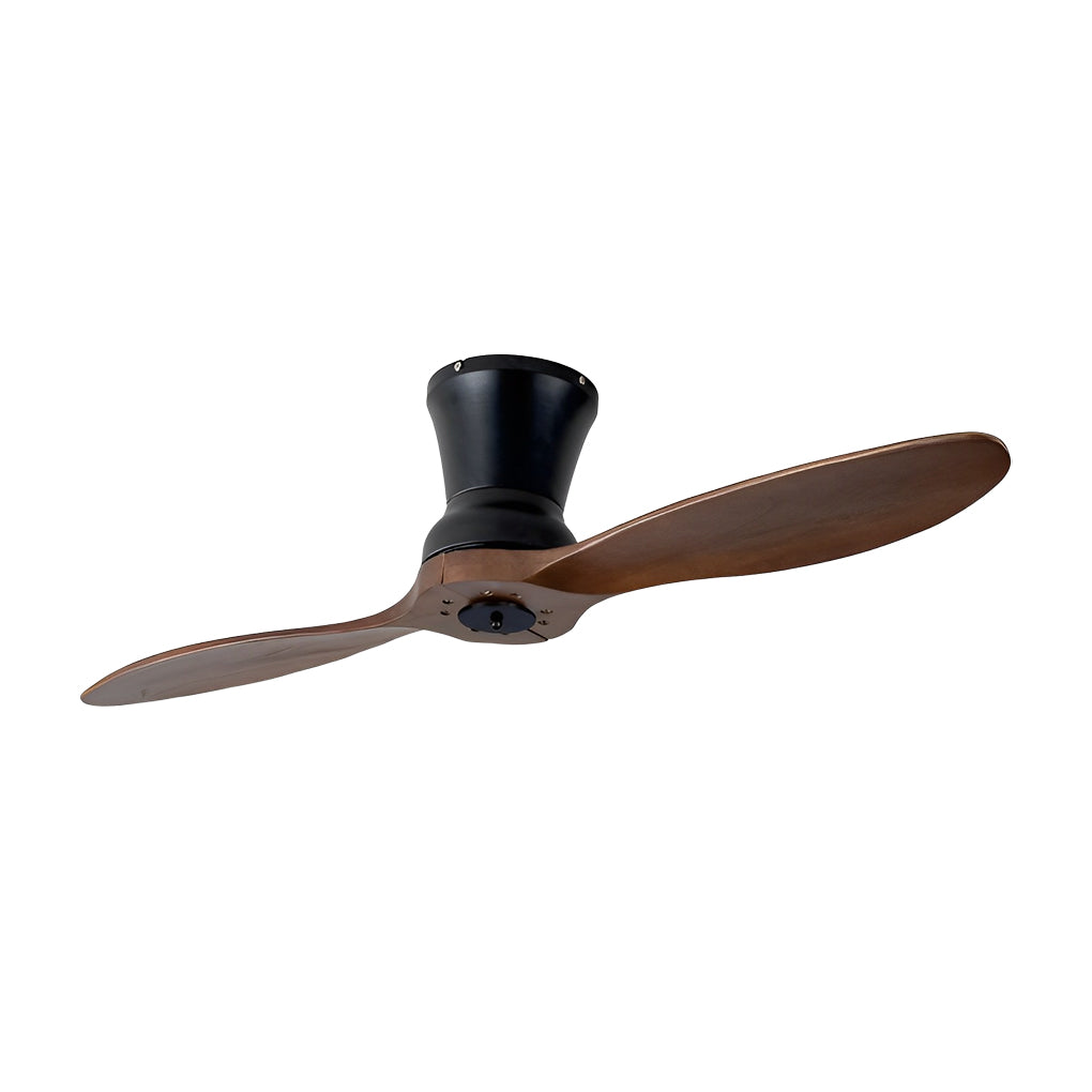 2-Blade Wooden LED Ceiling Fan Light with Remote Control