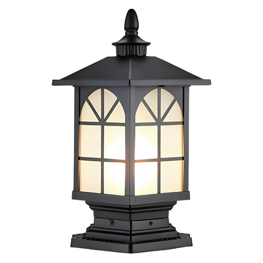 Retro Creative Waterproof Modern Outdoor Fence Post Lights Pillar Lamp