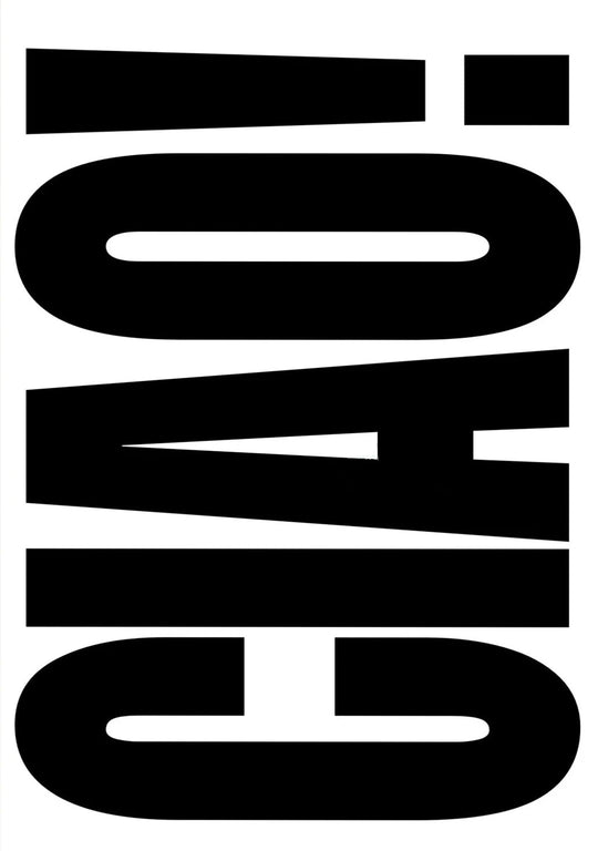 Ciao Minimal Typographic Canvas Wall Art Print