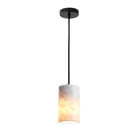 Minimalist Cylindrical Marmoreal 3-Step Dimming Nordic Pendant Light