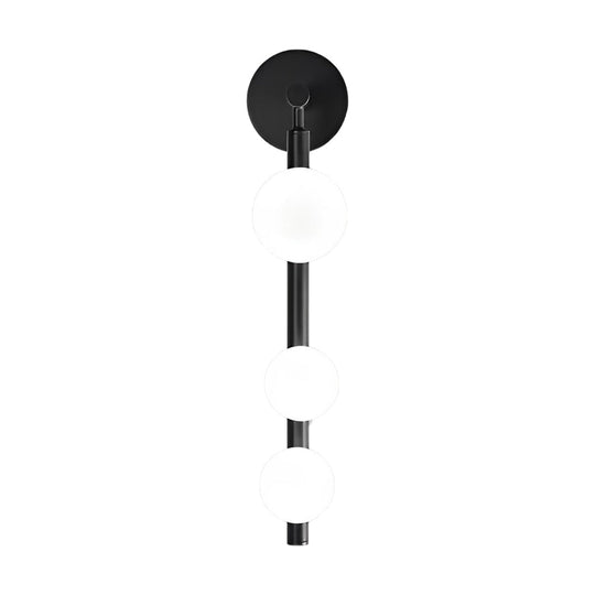Simple 3 Glass Balls Metal Modern Wall Lamp