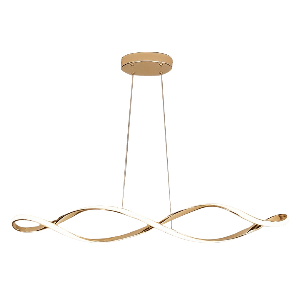 Creative Waves Stepless Dimming LED Electroplated Modern Pendant Light