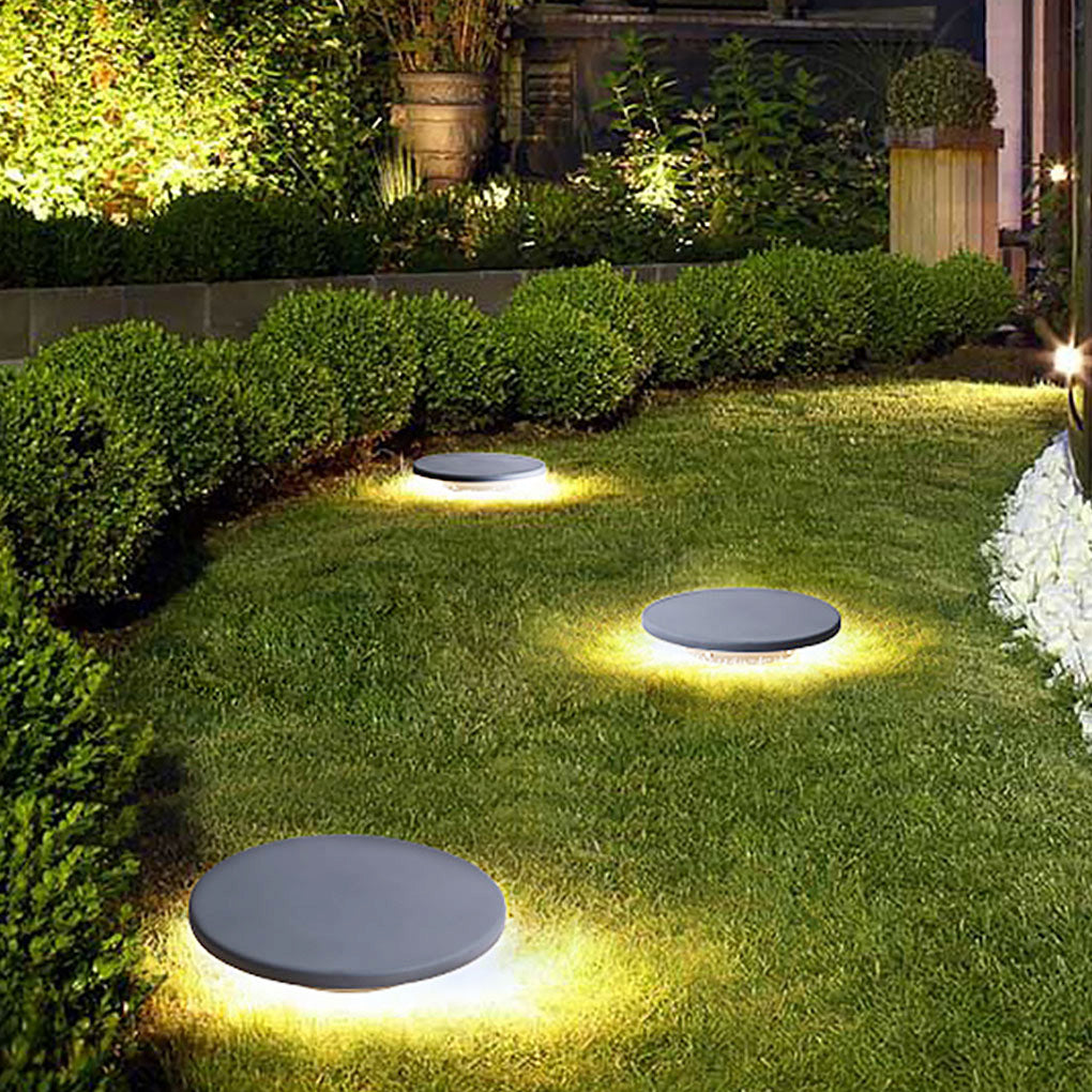 Halo Bottom Emitting LED Ground Solar Lights Durable & Elegant for Outdoors