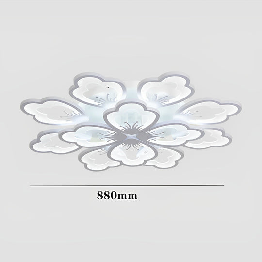 Flower Shaped Dimmable LED White Nordic Chandelier Light – Flush Mount Lighting