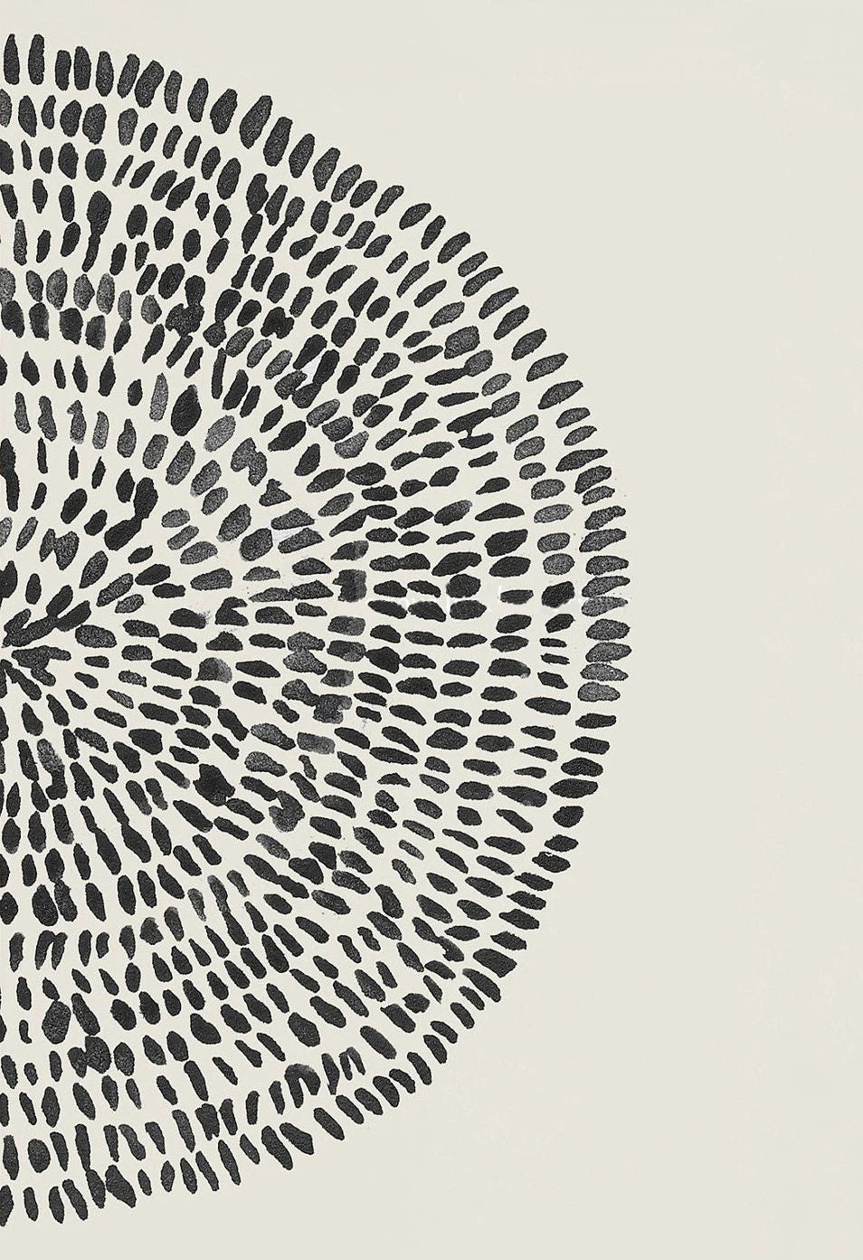 Abstract Radial Dots Minimalist Canvas Wall Art Set