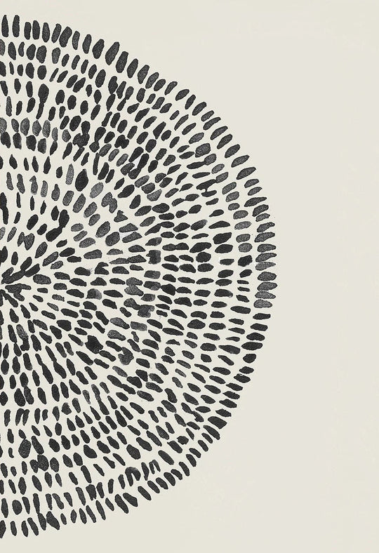 Abstract Radial Dots Minimalist Canvas Wall Art Set