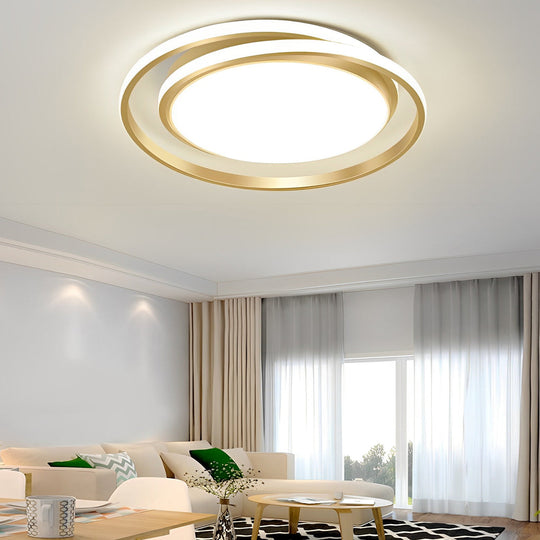 Circular LED Stepless Dimming Modern Ceiling Light with Remote Control