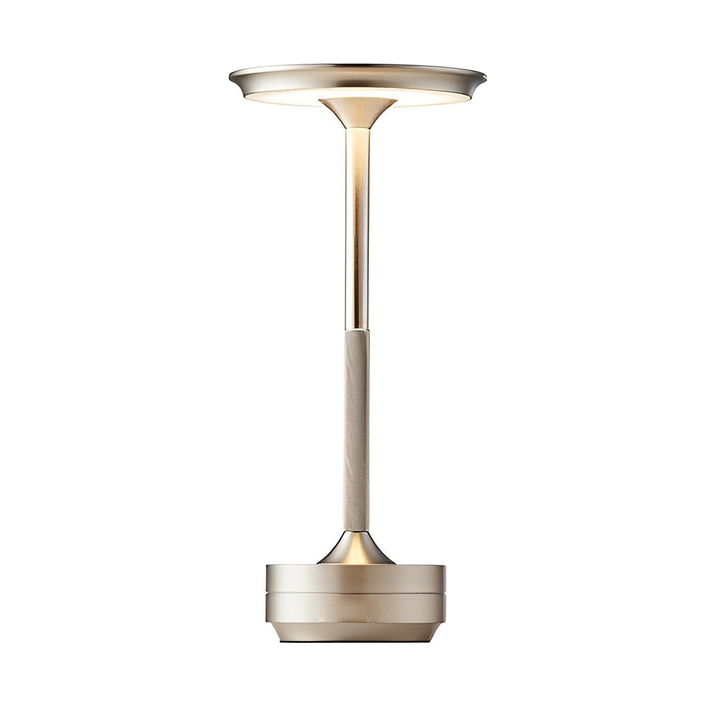 Plated Metal Slender UFO Alien Cordless Table Lamp