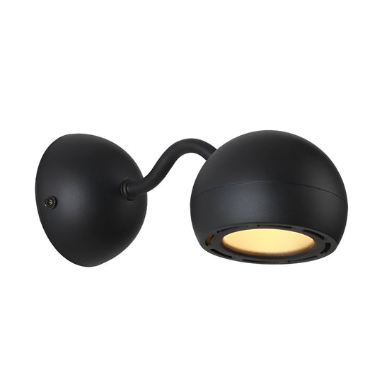 Adjustable Round Iron LED Bedside Reading Wall Lamp