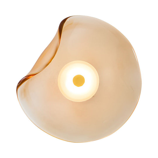 Irregular Round Glass Postmodern LED Wall Lamp