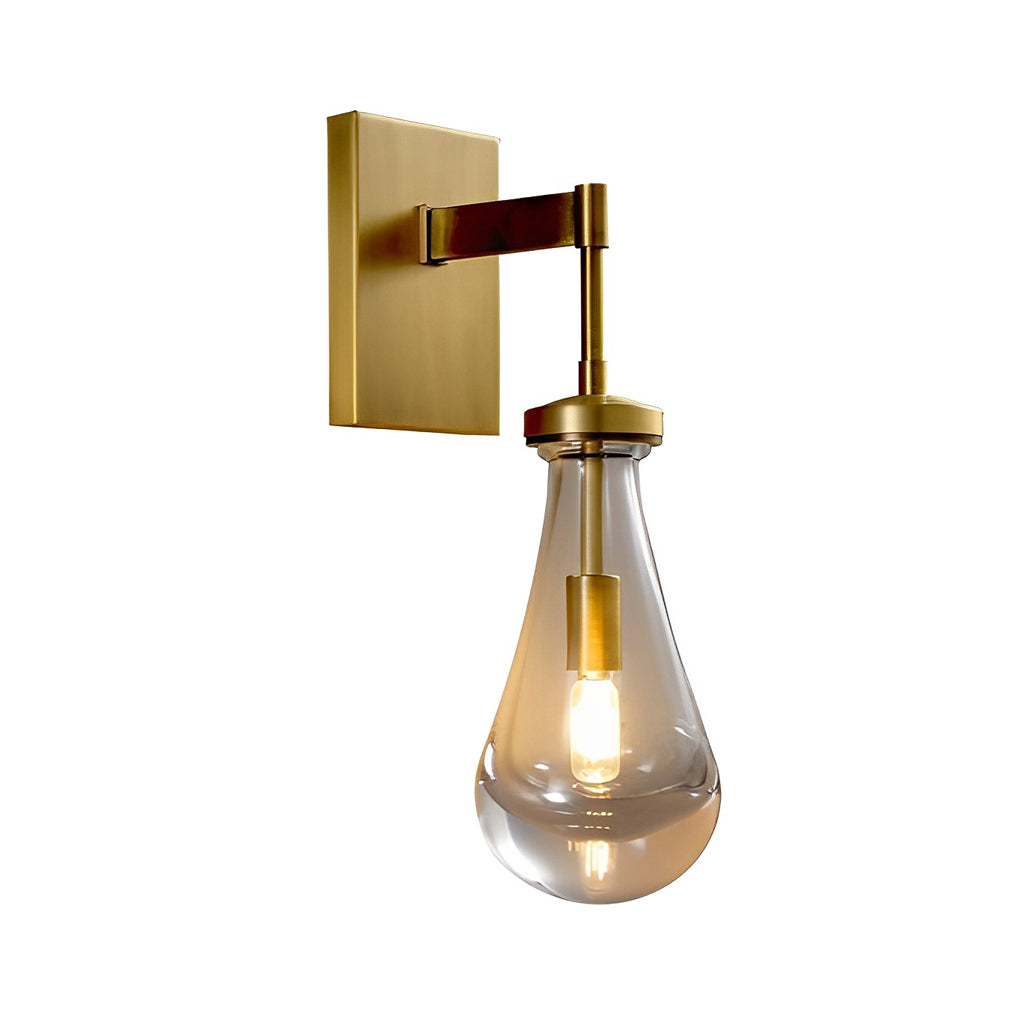 Water Drop Crystal Copper Modern Minimalist Wall Lamp