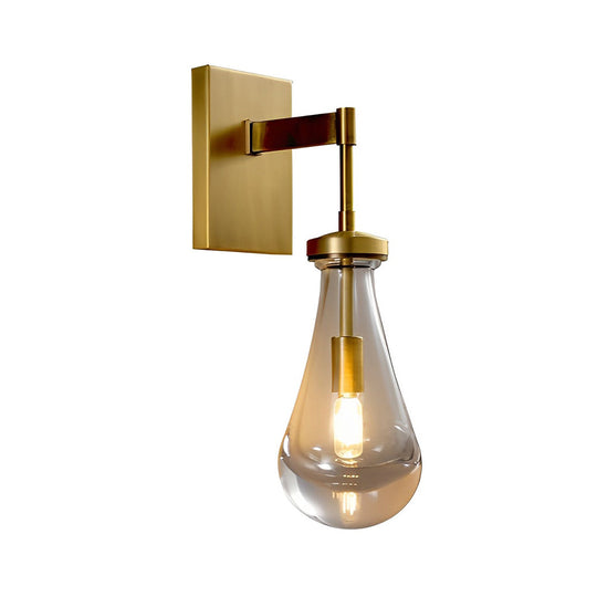 Water Drop Crystal Copper Modern Minimalist Wall Lamp