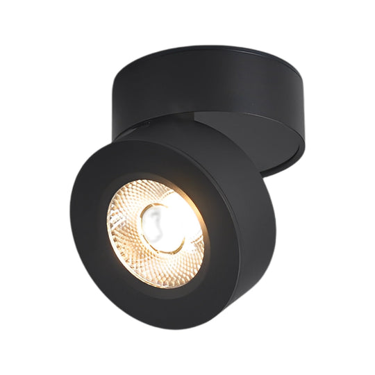Round – 7W Foldable LED Spotlight with Rotating Head for Ceiling Flush Mount