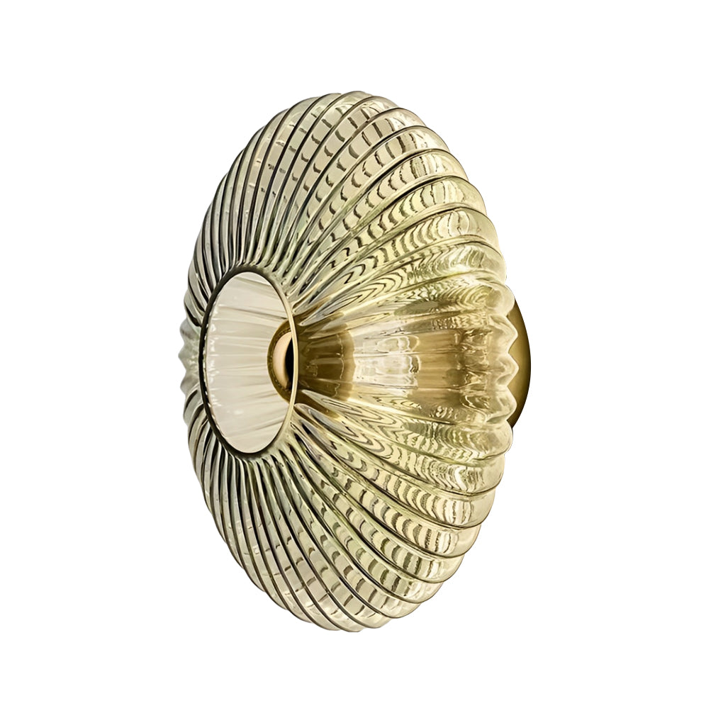 Round Striped Glass LED Post-Modern Wall Light Fixture
