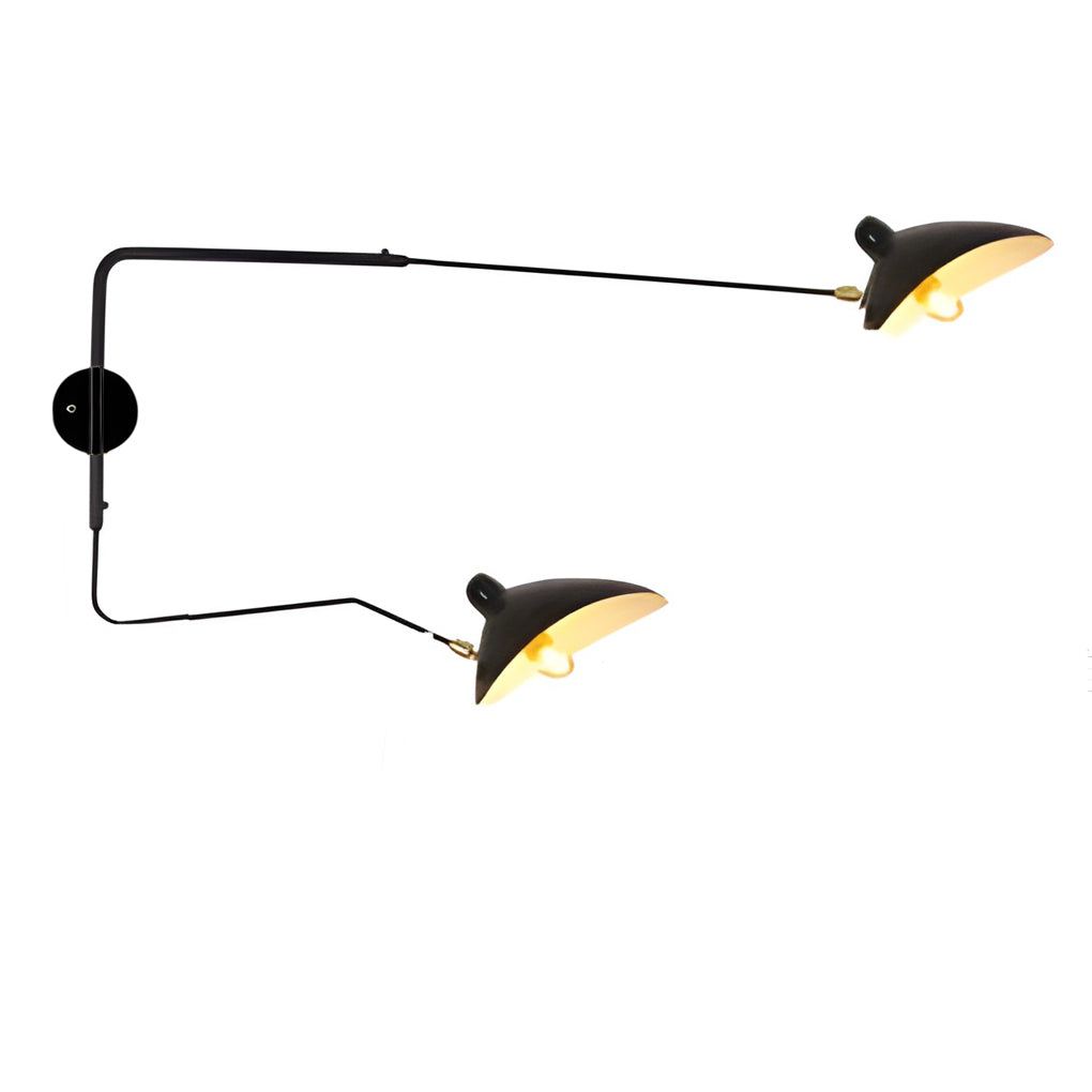 Adjustable Industrial Swing Arm Wall Lamp