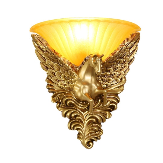 Creative Resin Horse Head European-Style Wall Lamp