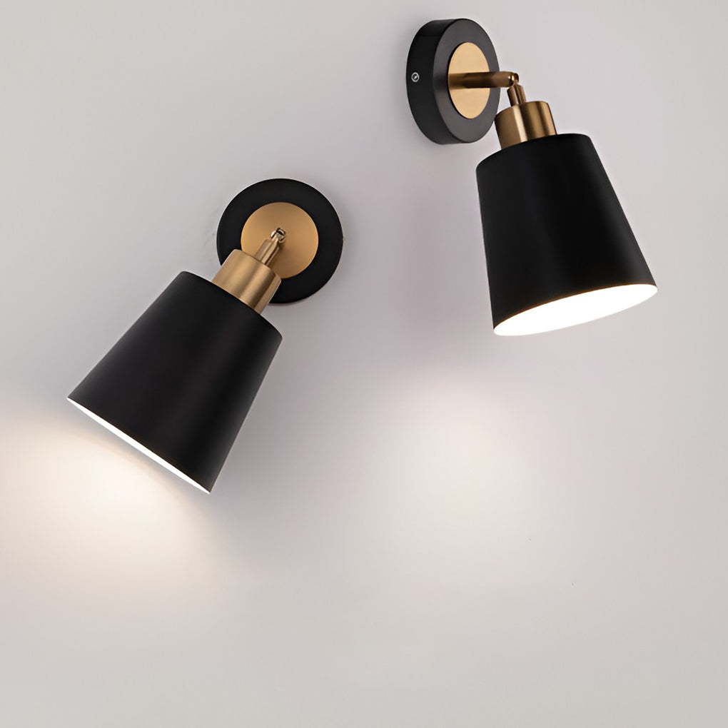 LED 3 Step Dimming Black Nordic Adjustable Wall Sconce Light