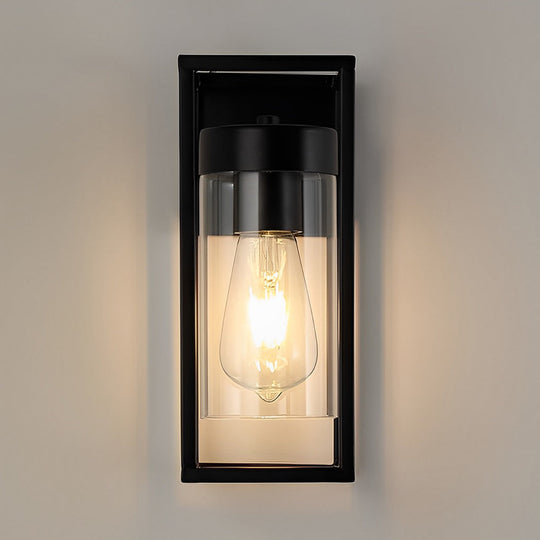 Rectangular Retro Industrial Black LED Wall Lamp
