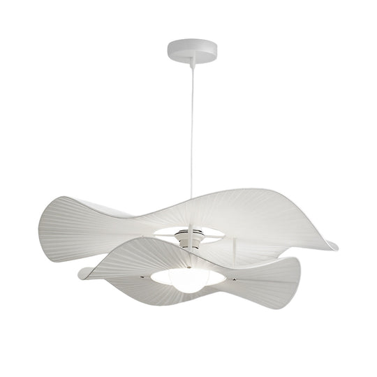 Pleated Fabric Hats Flowers Three Step Dimming Modern Ceiling Light