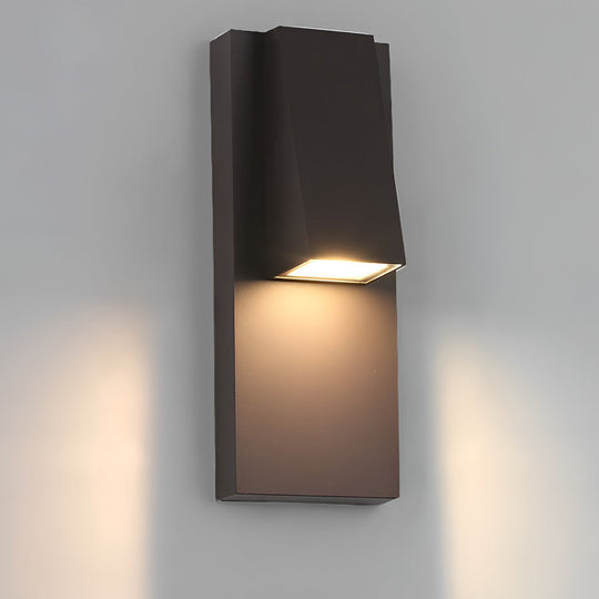 Rectangle Black Modern Outdoor LED Wall Lamp