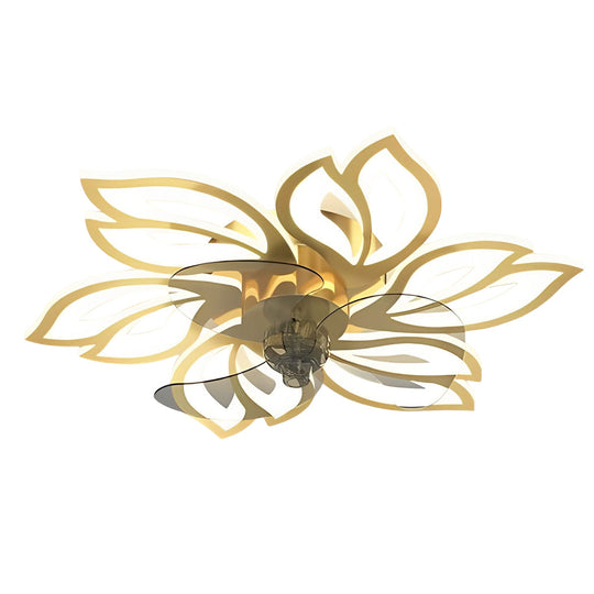 Flower Smart Stepless Dimming LED Modern Ceiling Fan Light