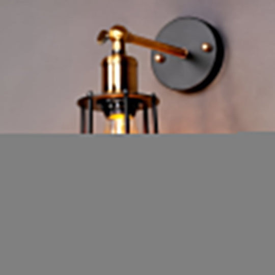 Adjustable Retro Iron E27 Waterproof Industrial Plug-in Wall Sconce