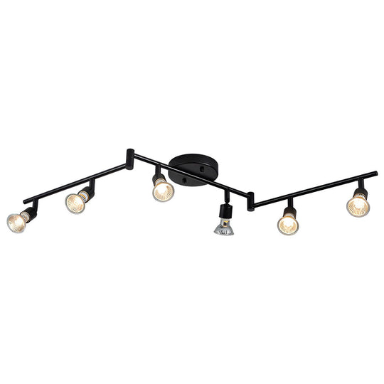 Adjustable Iron GU10 Bulb Black Nordic Ceiling Light Flush Mount