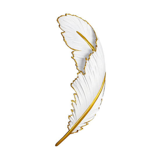Modern Art Decorative Resin Feather LED Wall Sconce