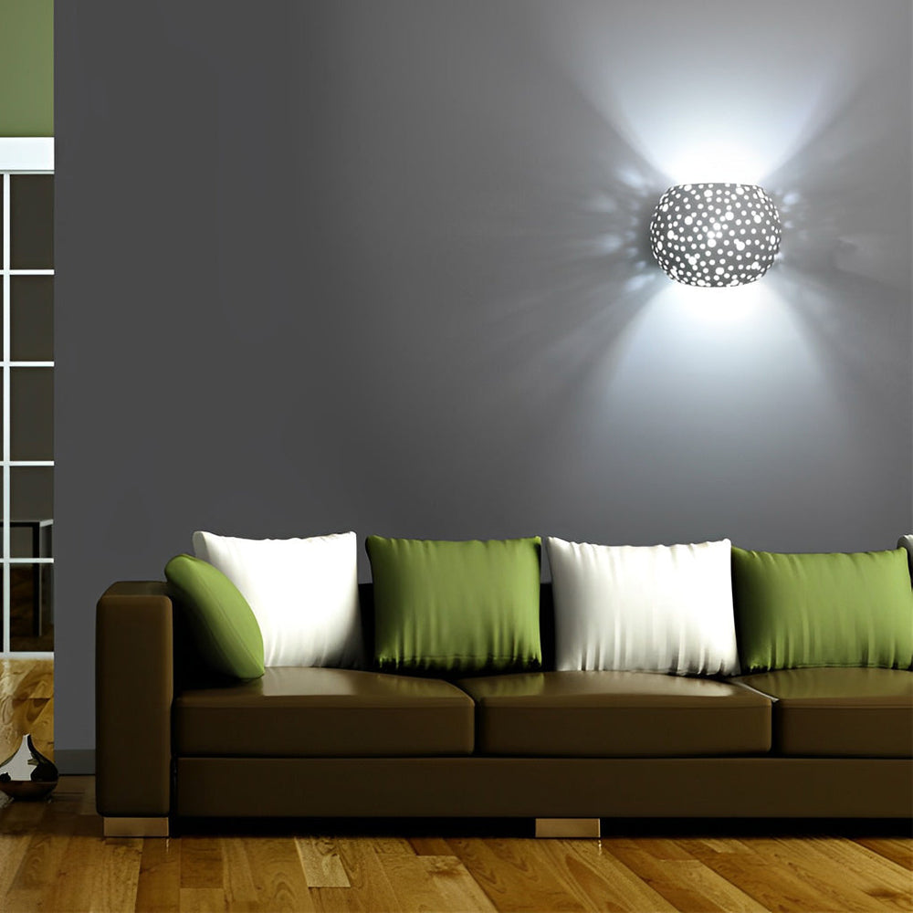 Round Hollow LED Up and Down Modern Wall Lamp