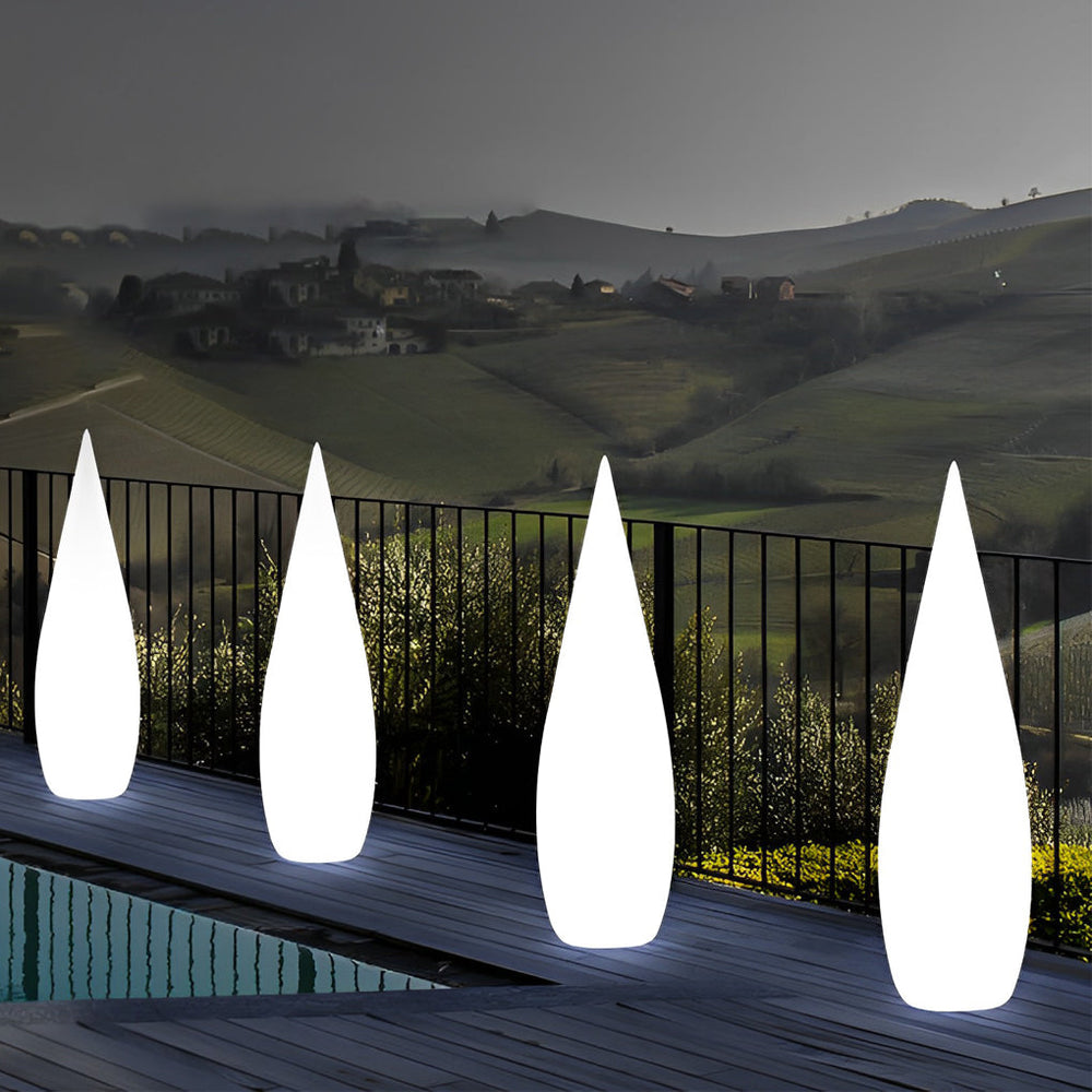 Three-Way Powered Water Drop LED Floor Lamp for Indoor & Outdoor