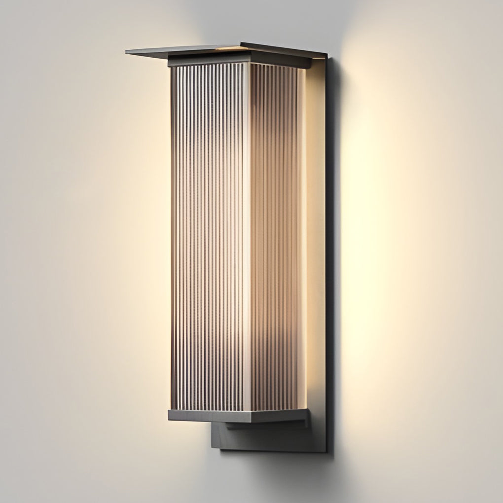 Rectangular Waterproof LED 3 W Modern Outdoor Solar Wall Sconces Lighting