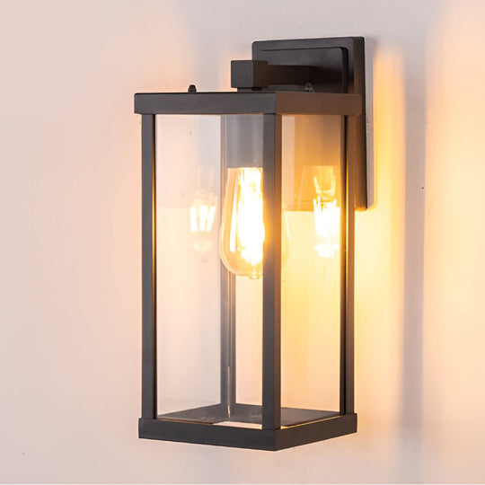Rectangular Glass LED Outdoor Waterproof Wall Lamp