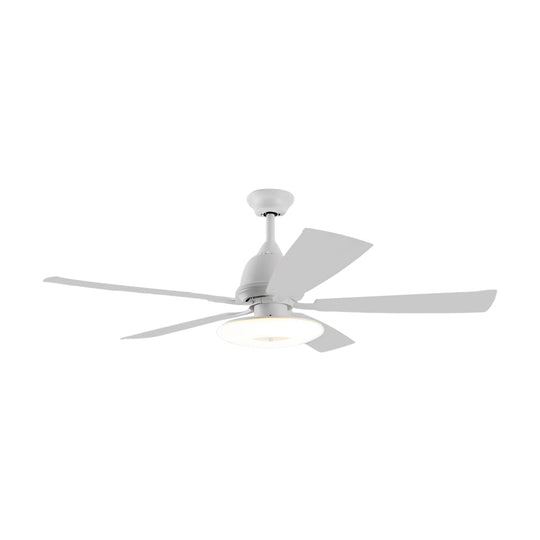 5-Blade Wooden LED Ceiling Fan Light with Remote Control