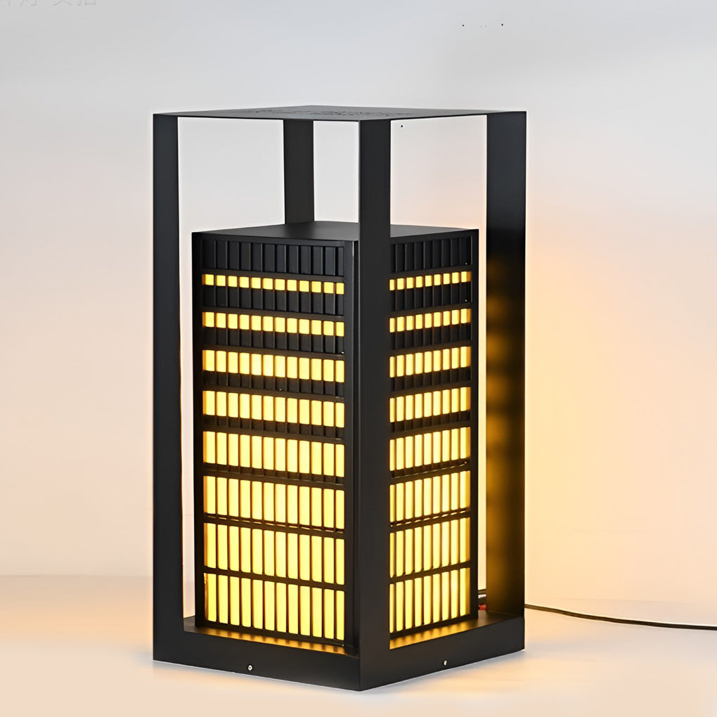Black Industrial LED Outdoor Pathway Lantern